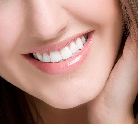 woman smiling after a Botox for Chin Dimples