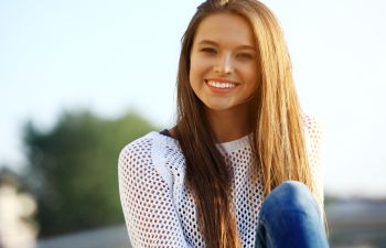 Woman Outside Skin Care